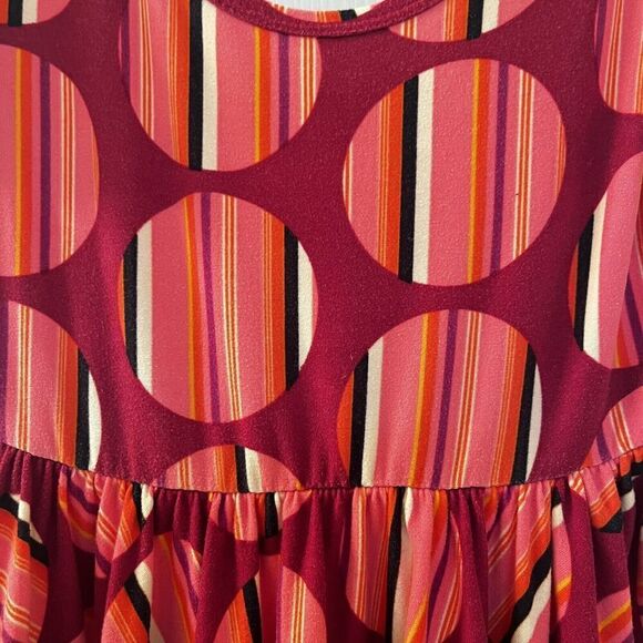 Dot Dot Smile Striped Circles Twirl Dress Flutter Sleeve Girls Size 3/4 - Picture 5 of 10